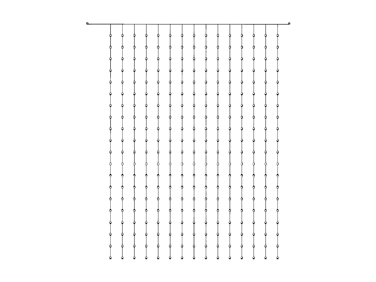 Tenda luminosa per esterno, luci Natale, 204 LED colore bianco