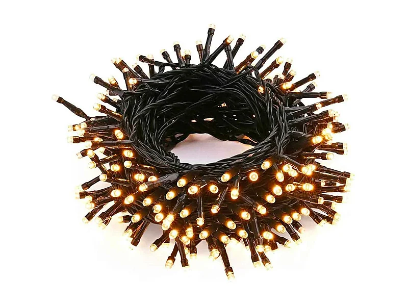 Luci di Natale colore bianco caldo, catena luminosa per esterno 500 LED