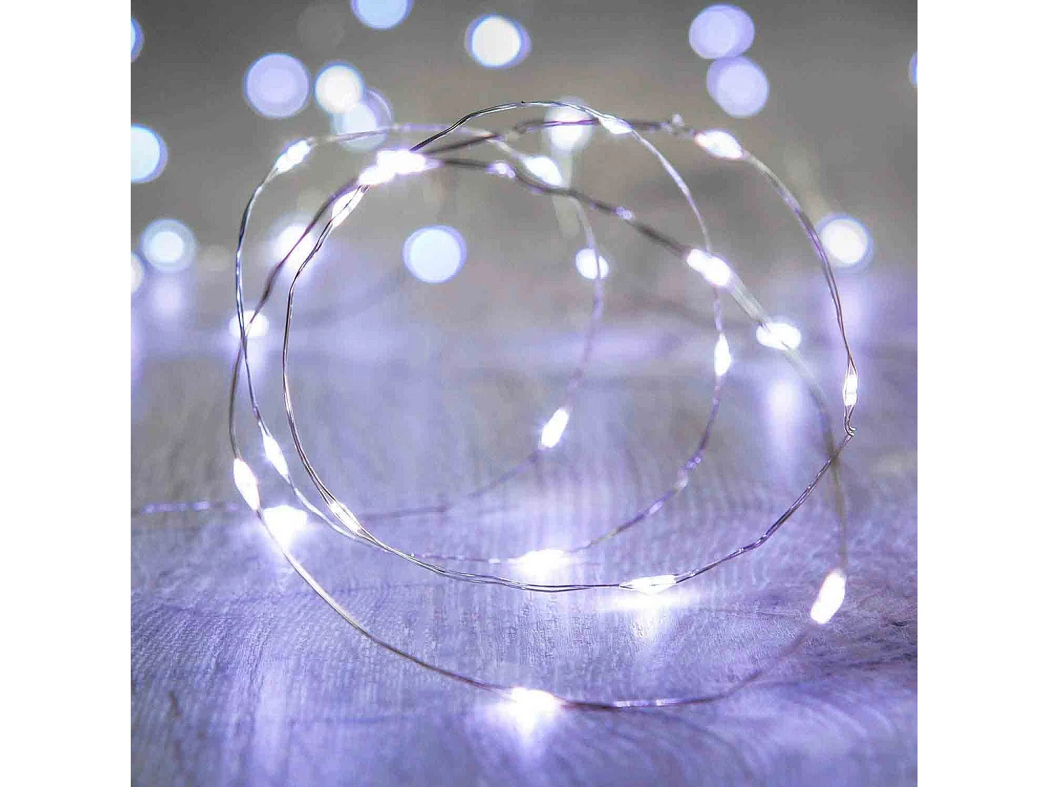 Luci decorative per esterno, fili in rame con 500 micro LED, bianco