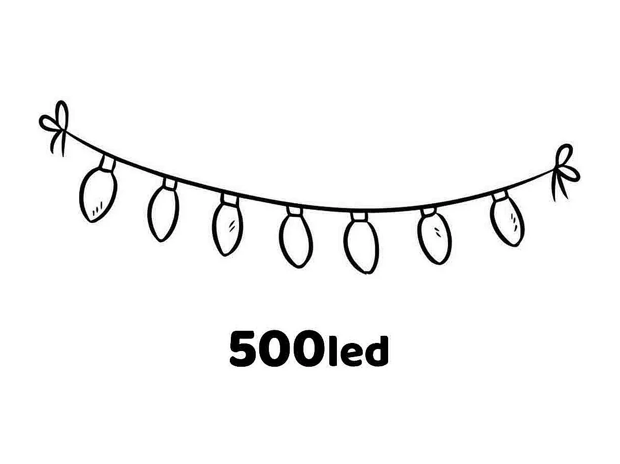 Luci decorative per esterno, fili in rame con 500 micro LED, bianco