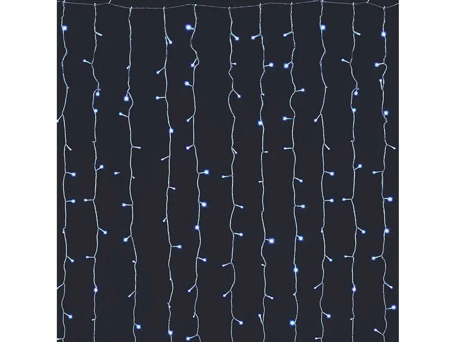 Cortina luces exterior, luz Navidad, 120 LED color blanco