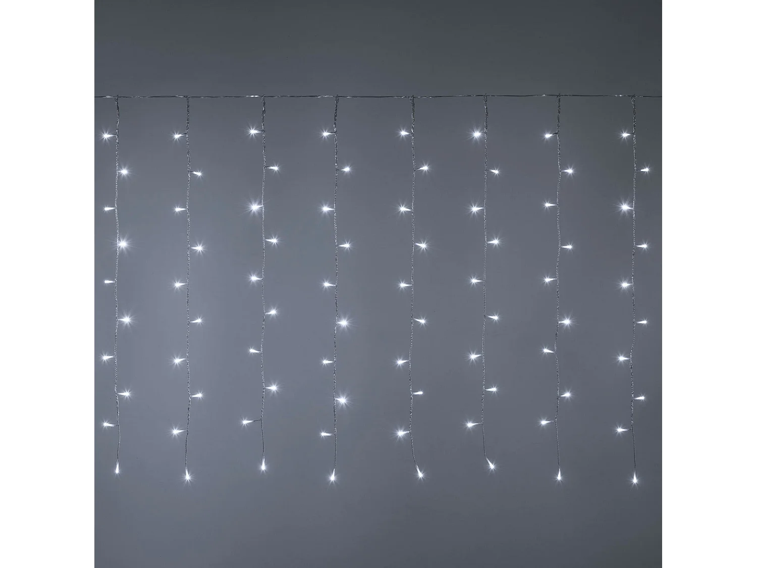 Cortina luces exterior, luz Navidad, 120 LED color blanco