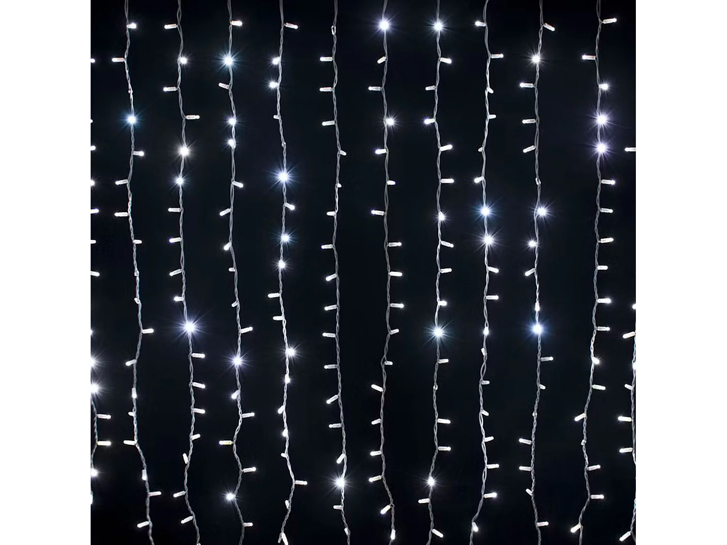 Rideau lumineux exterieur, guirlande lumineuse Noël, 120 LED blanc