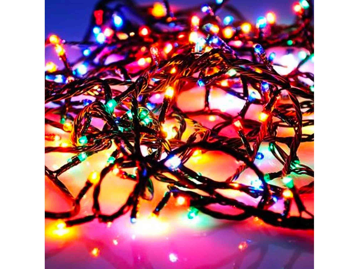 Lumineuse de Noël 2in1 blanc chaud/multicolor, guirlande lumineuse pour intérieur et extérieur 400 LED