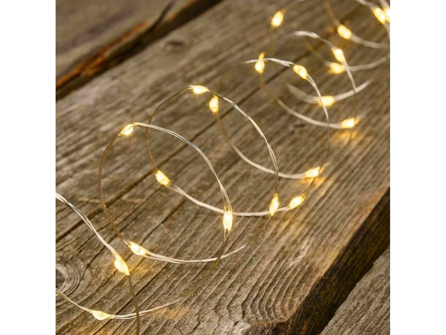 Luci decorative per esterno, fili in rame con 500 micro LED, bianco caldo