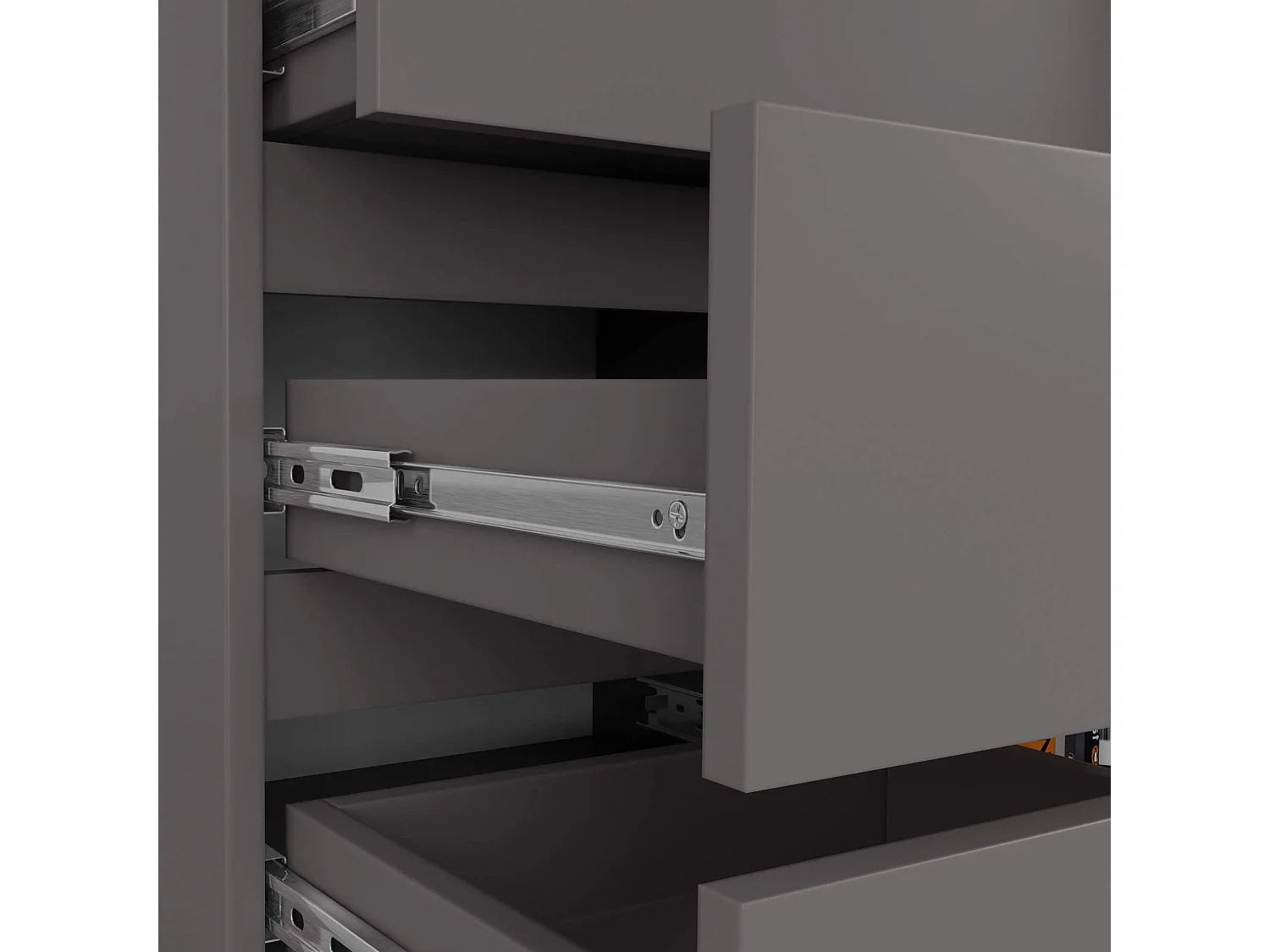 Cómoda AKORD K80 Gris Grafito 80 cm 1 puerta 5 cajones 80x35x97 cm