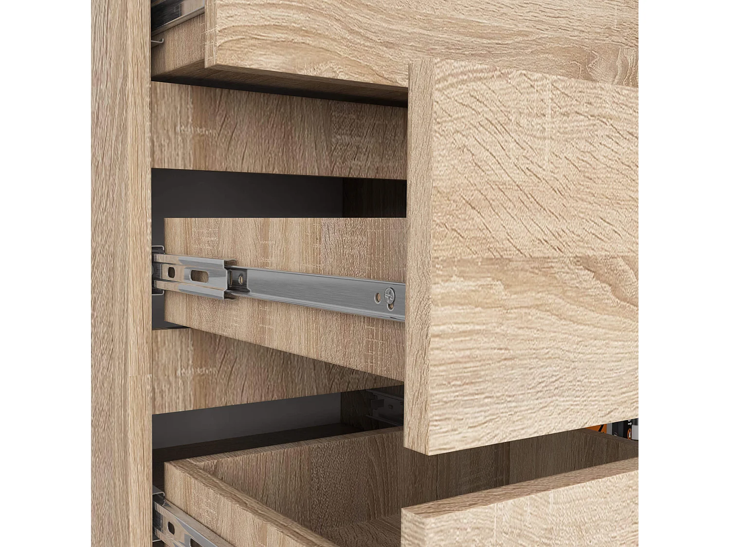 Cassettiera AKORD K80 Comò Quercia Sonoma 80 cm 1 porta 5 cassetti 80x35x97 cm