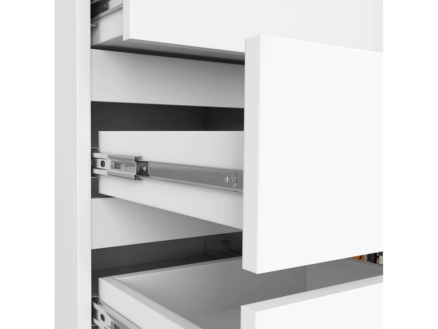 Commode AKORD K80 Blanche 80 cm 1 porte 5 tiroirs 3 étagères 80x35x97 cm