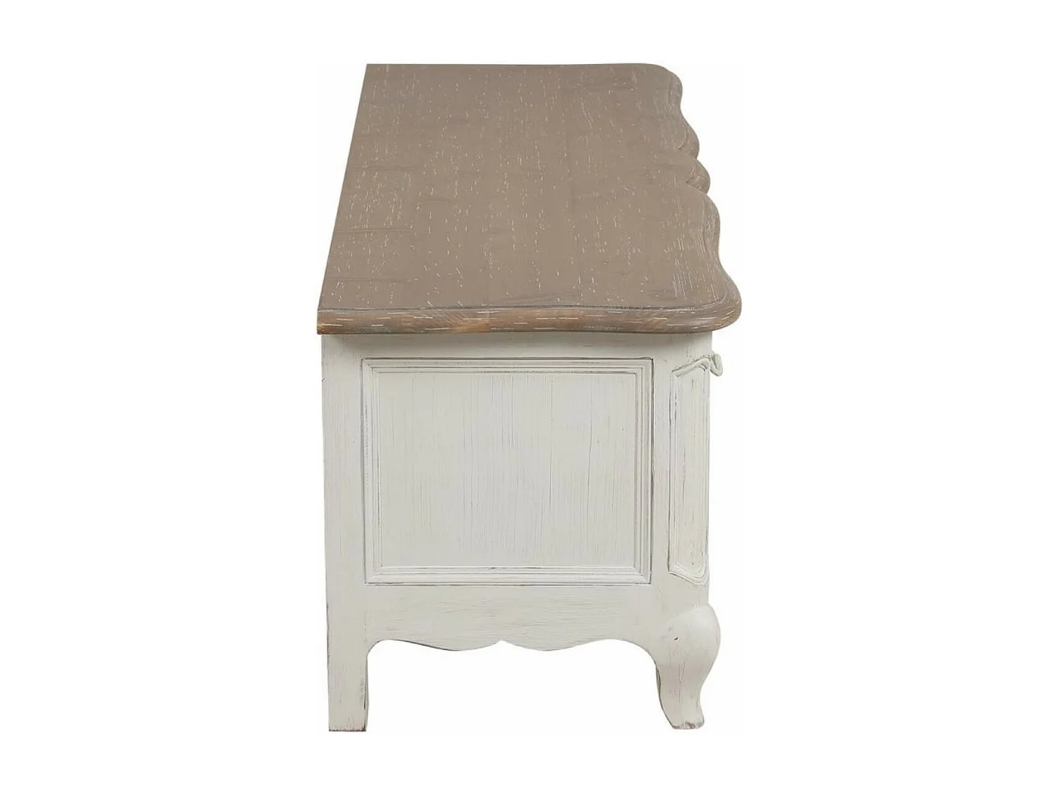 Meuble tv 2 tiroirs Bois Blanc - Château Interior's