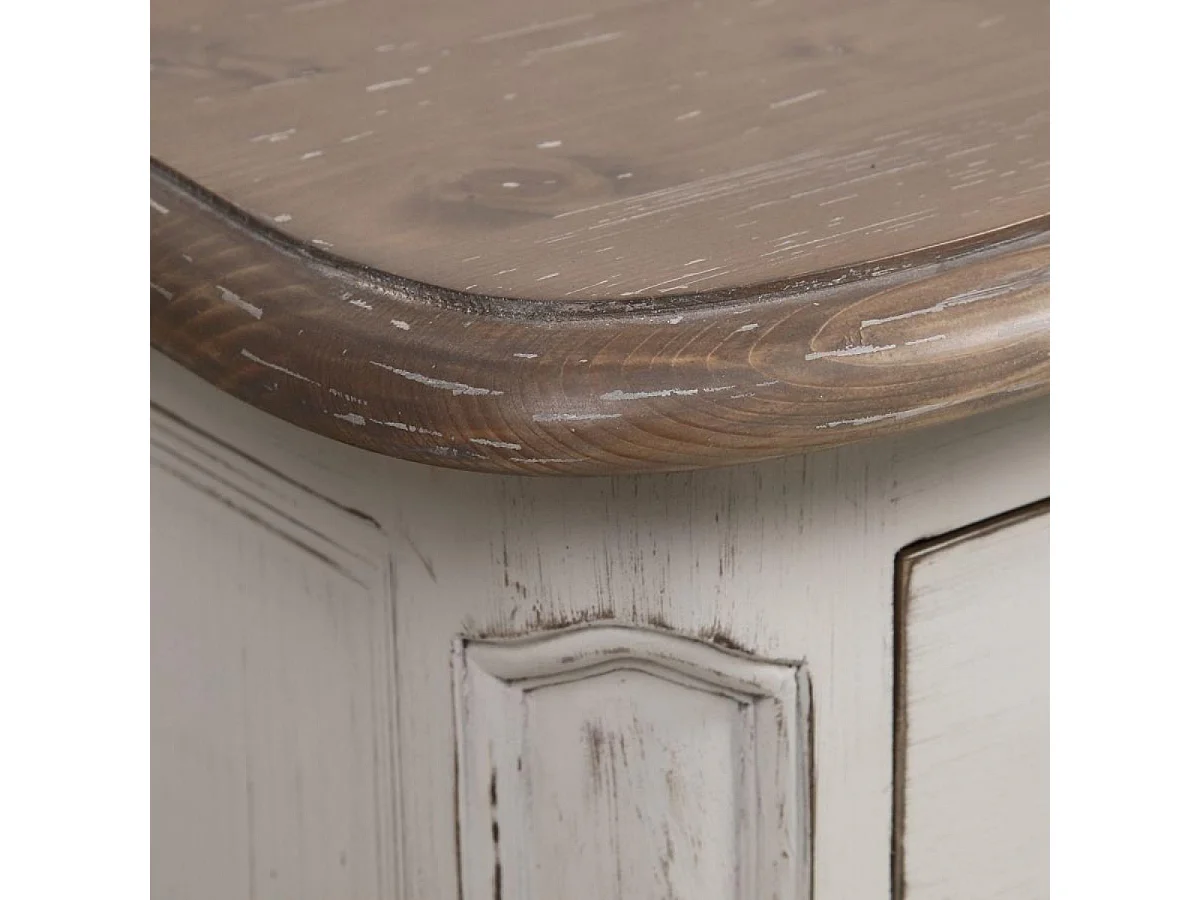 Meuble tv 2 tiroirs Bois Blanc - Château Interior's