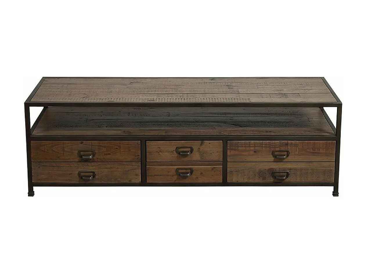 Meuble tv 2 tiroirs Acier Marron - Manufacture Interior's