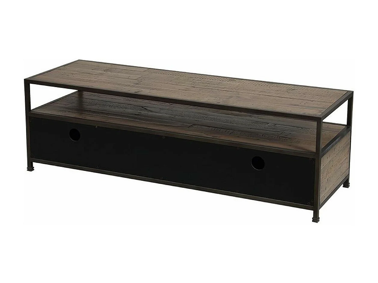 Meuble tv 2 tiroirs Acier Marron - Manufacture Interior's