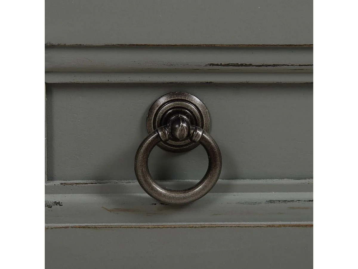 Table basse rectangulaire 2 tiroirs Bois Gris - Esquisse Interior's