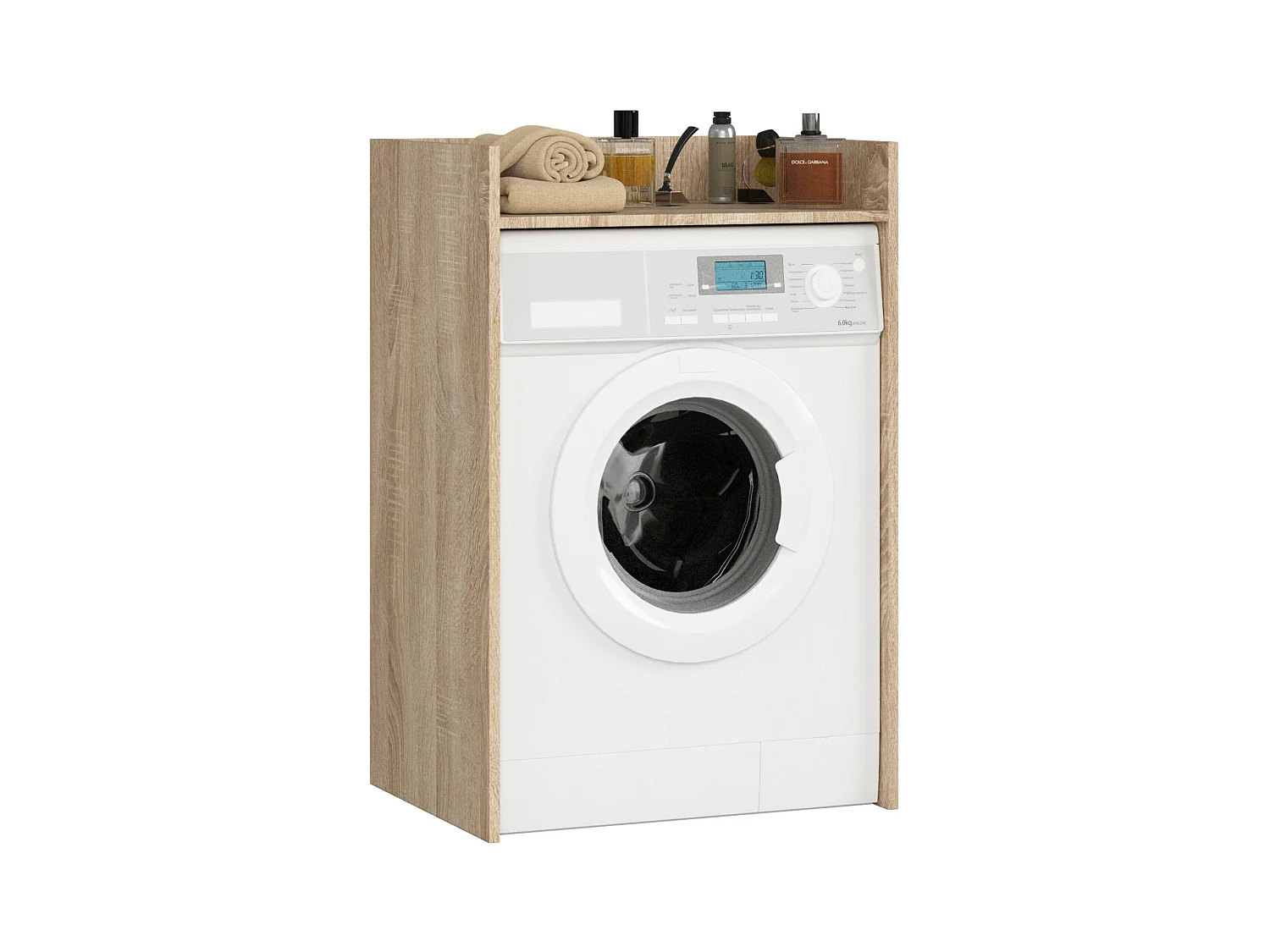 Meuble pour lave-linge AKORD FIN Chêne Sonoma 64 cm 1 étagère 64x50x98 cm