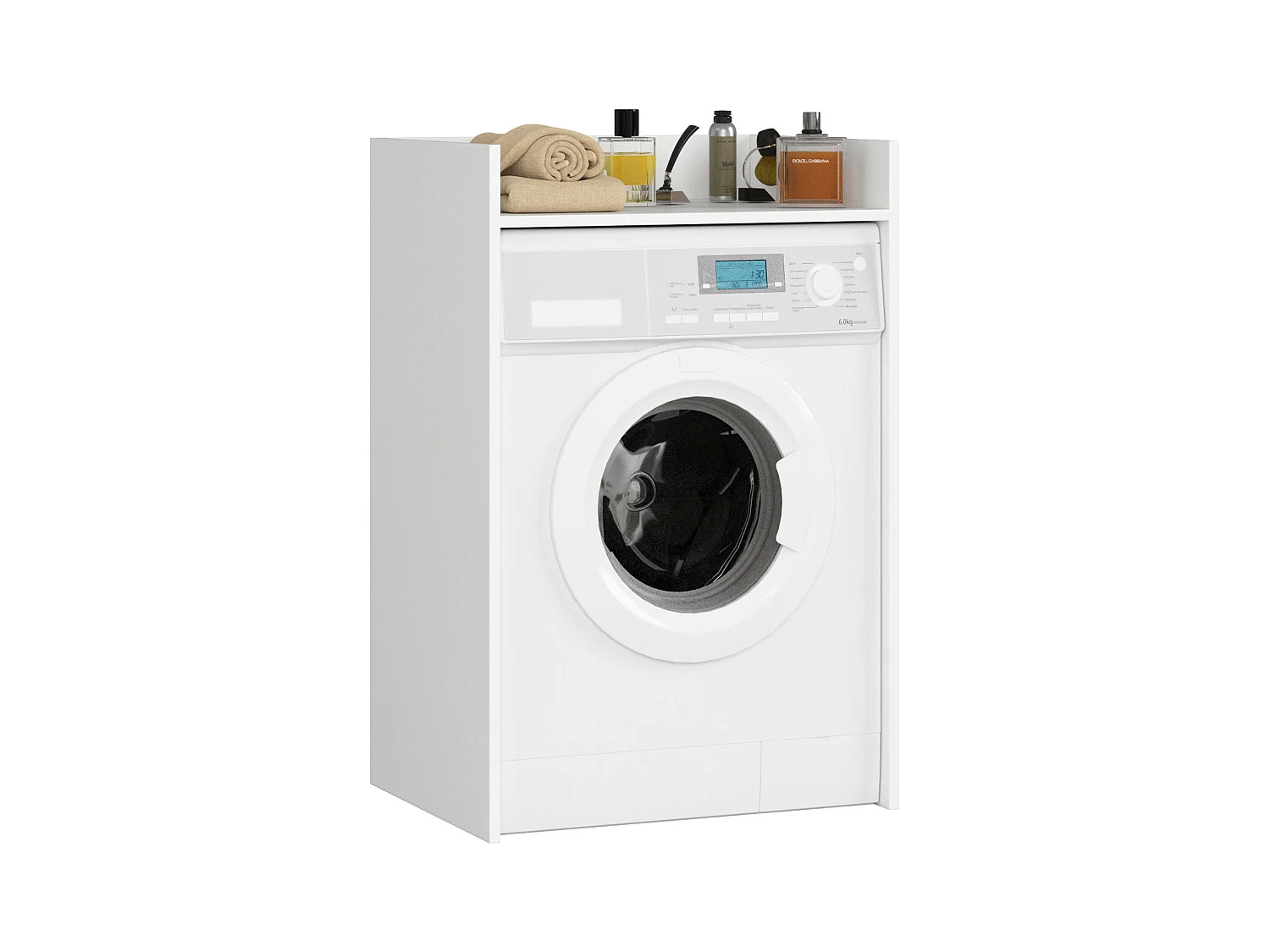 Meuble pour lave-linge AKORD FIN Blanche 64 cm 1 étagère 64x50x98 cm