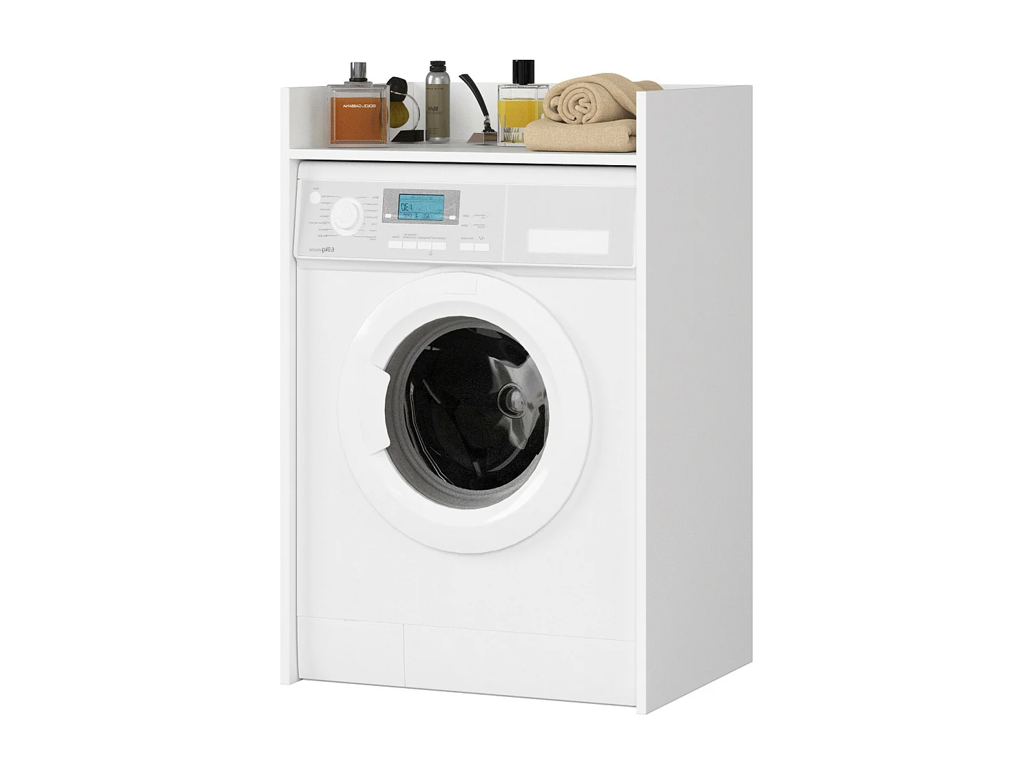 Wasmachine Kast / Wasmachine Ombouw / Wasmachine Meubel FIN / Wit / AKORD Furniture Factory / 64 x 98 x 50 cm