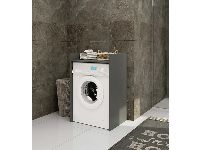 Meuble pour lave-linge AKORD FIN Gris Graphite 64 cm 1 étagère 64x50x98 cm