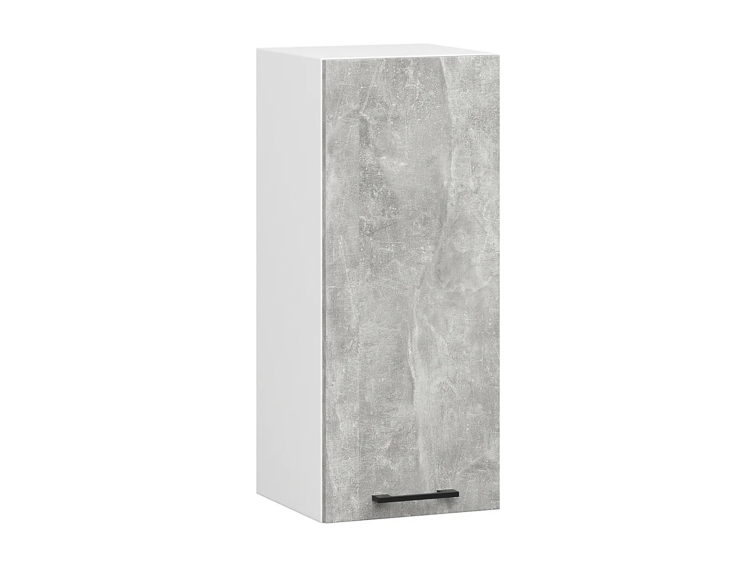 Oliwia Hangkast 30cm Wit/Beton - Mat Front, 2 Planken, 1 Deur, Zelfmontage