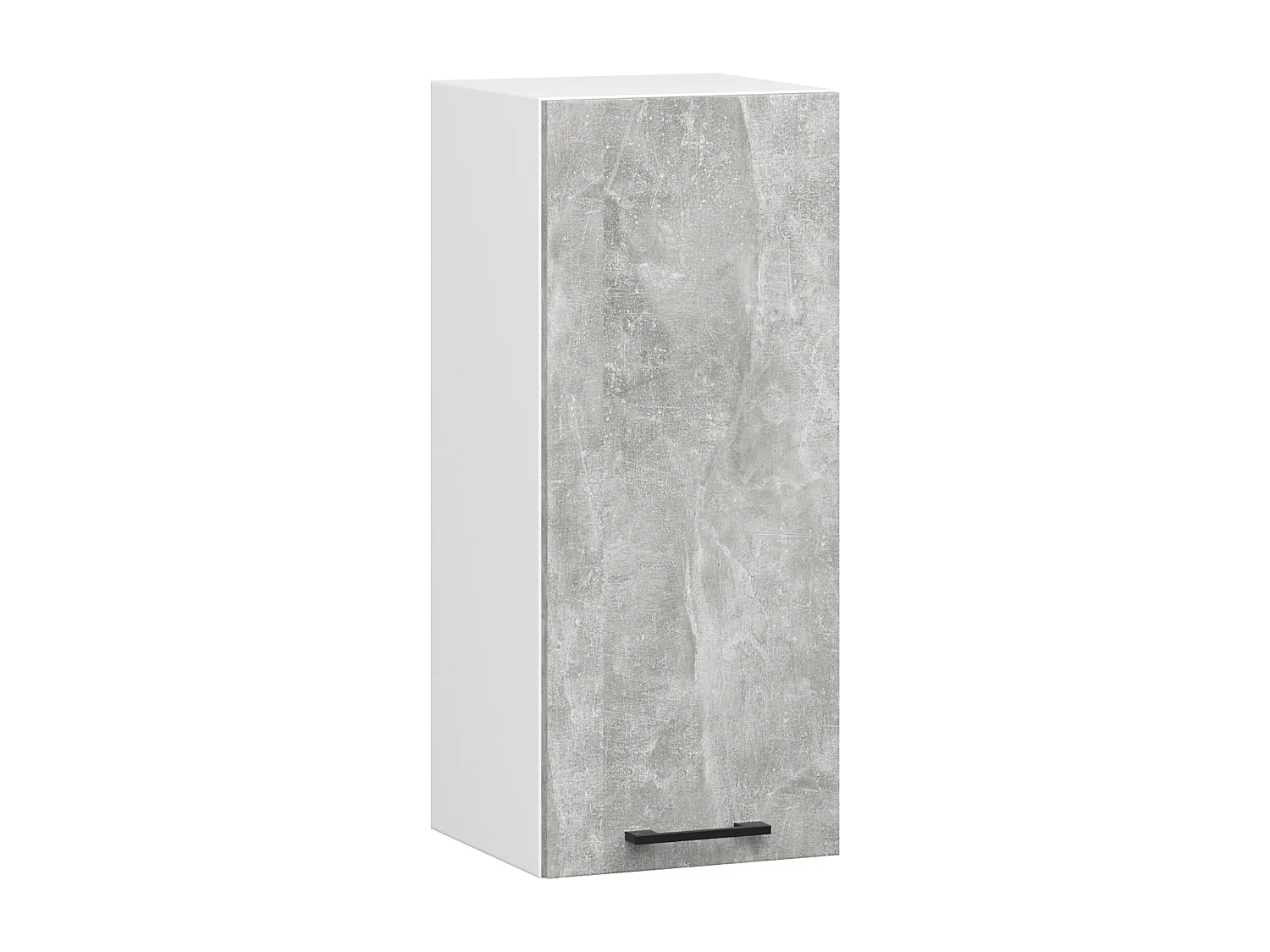 Meuble de cuisine haut AKORD W30 H720 Blanche, façade Gris 1 porte, 2 étagères 72x30x30 cm