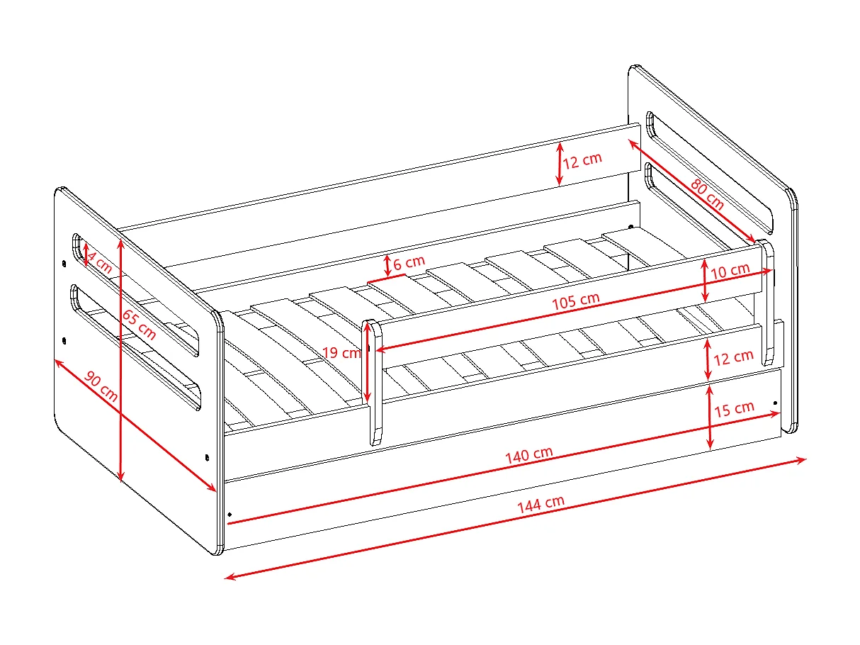 Lit Enfant - 160x80cm - Avec Tiroir