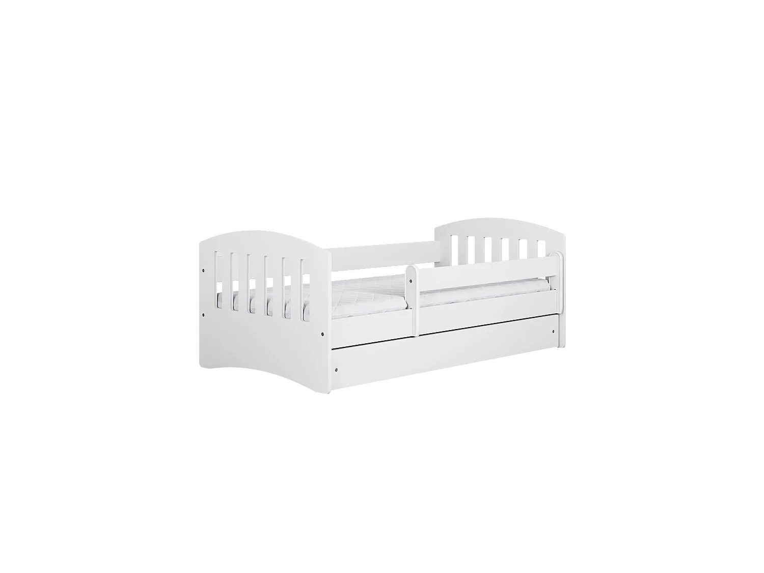 Lit Enfant à barrière 160x80cm avec tiroir et matelas inclus - CLASSIC