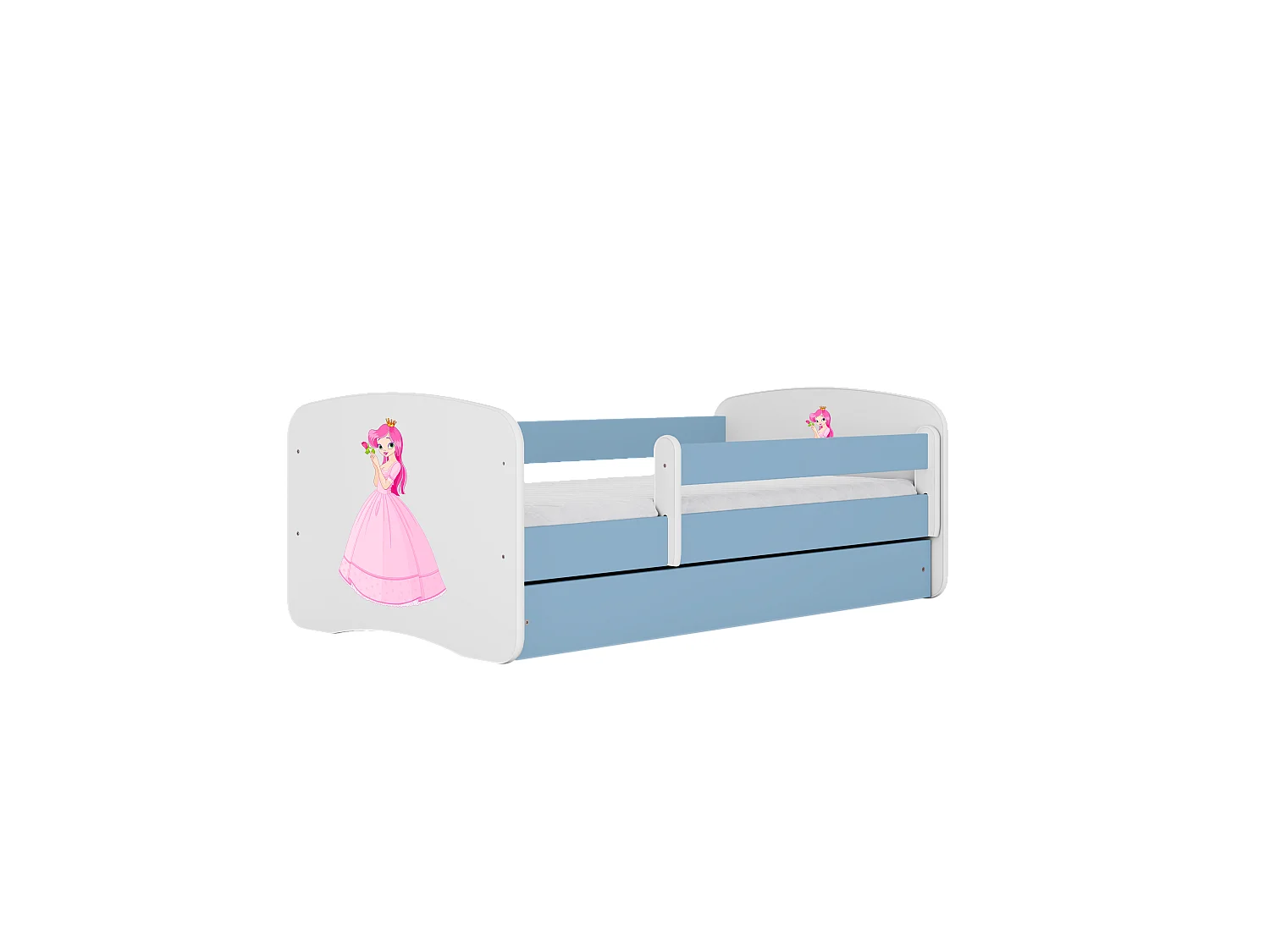 KINDERBETT Prinzessin mit Schublade und Matratze 160/80cm