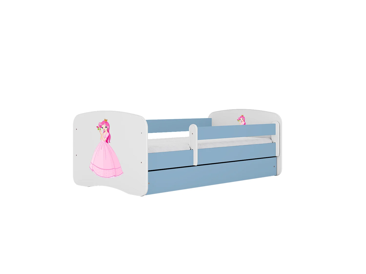 KINDERBETT Prinzessin mit Schublade und Matratze 160/80cm