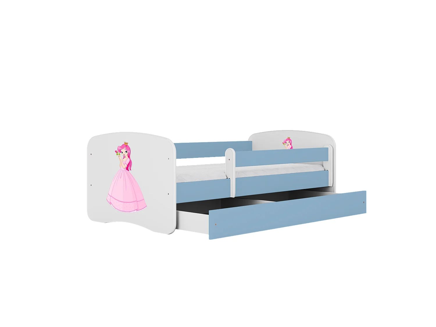 KINDERBETT Prinzessin mit Schublade und Matratze 160/80cm