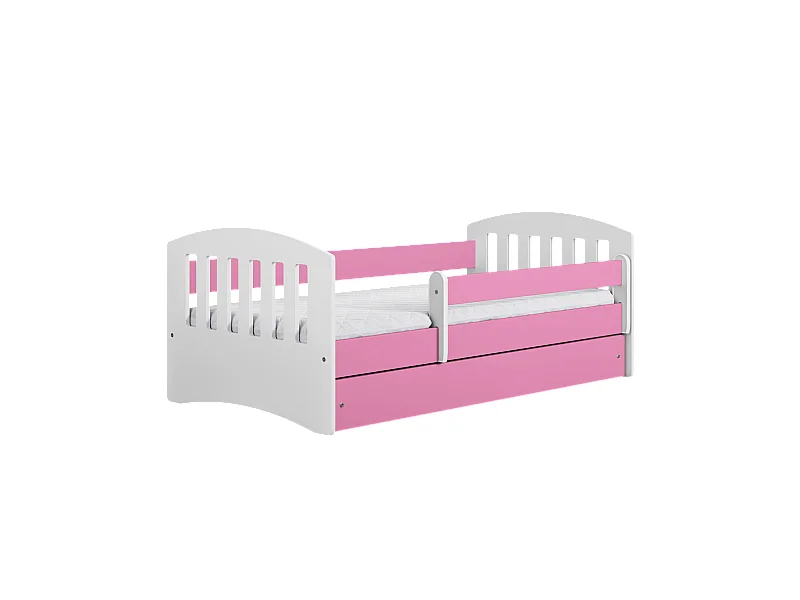 Letto barriera per bambini 160x80cm con cassetto e materasso - CLASSIC - Pivoine