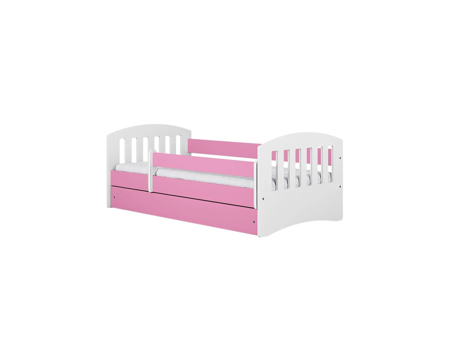 Letto barriera per bambini 160x80cm con cassetto e materasso - CLASSIC - Pivoine