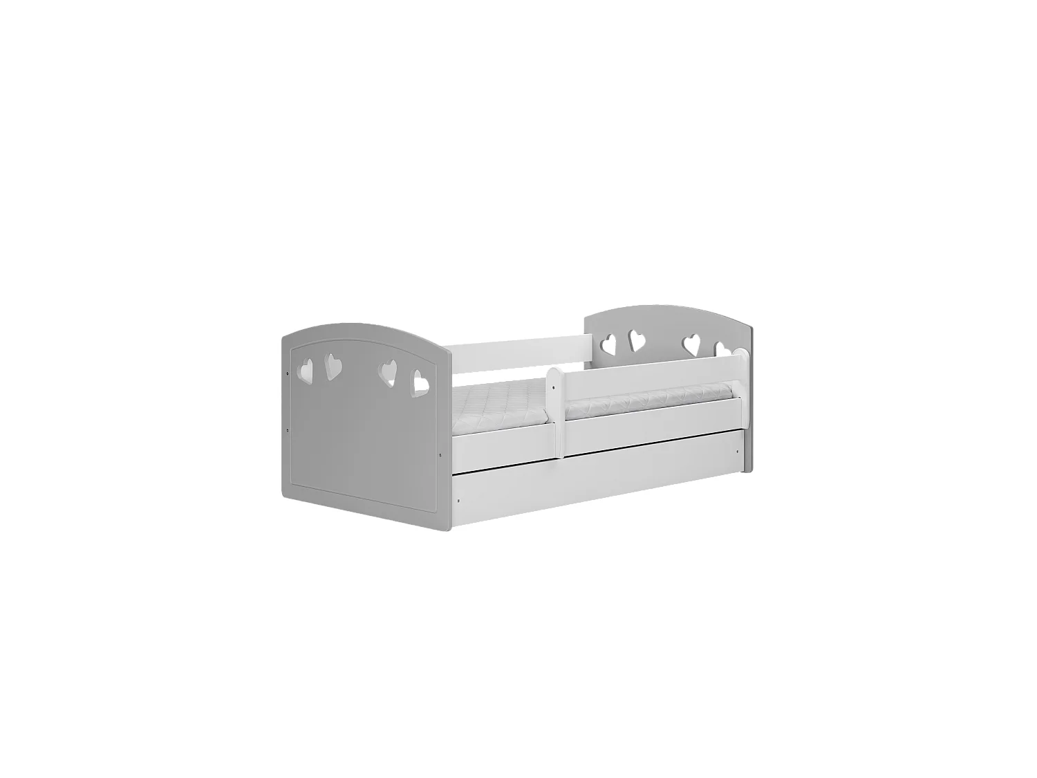 Kinderbarrièrebed 180x80 cm met lade - JULIA - Perle