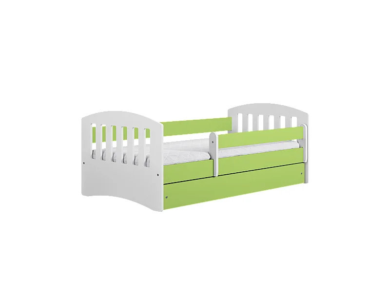 Letto a barriera per bambini 160x80 cm con cassetto - CLASSIC - Pistache