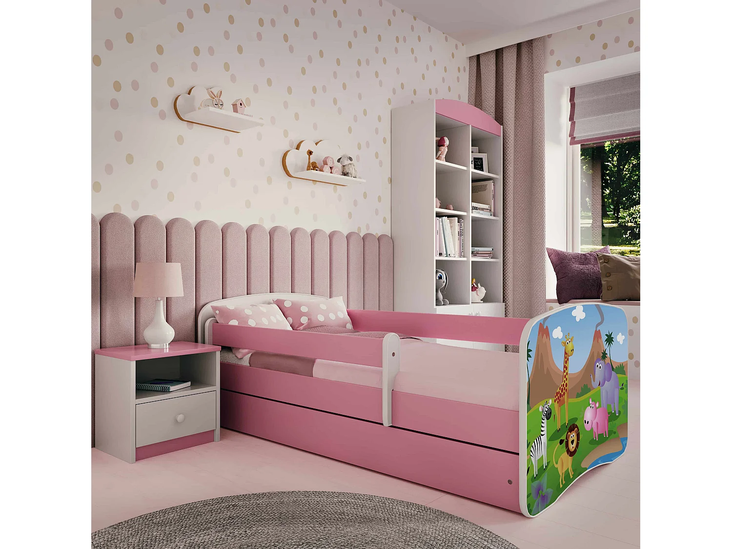 KINDERBETT Safari mit Schublade und Matratze 180/80cm