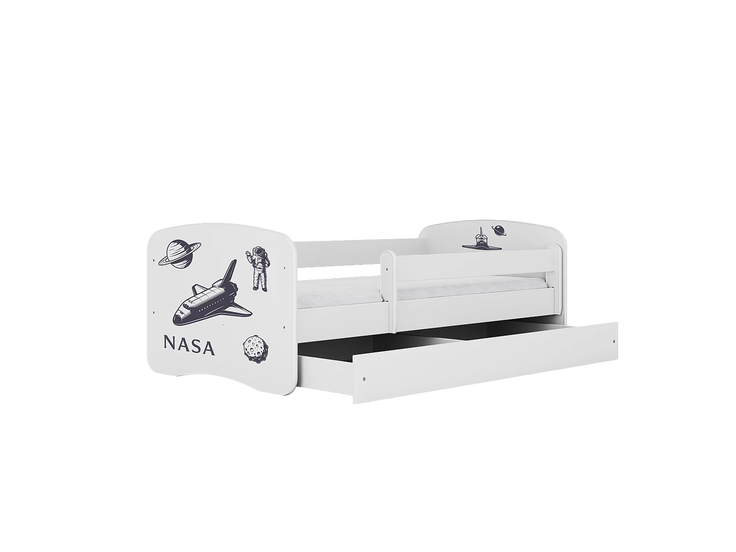 KINDERBETT NASA mit Schublade und Matratze 180/80cm