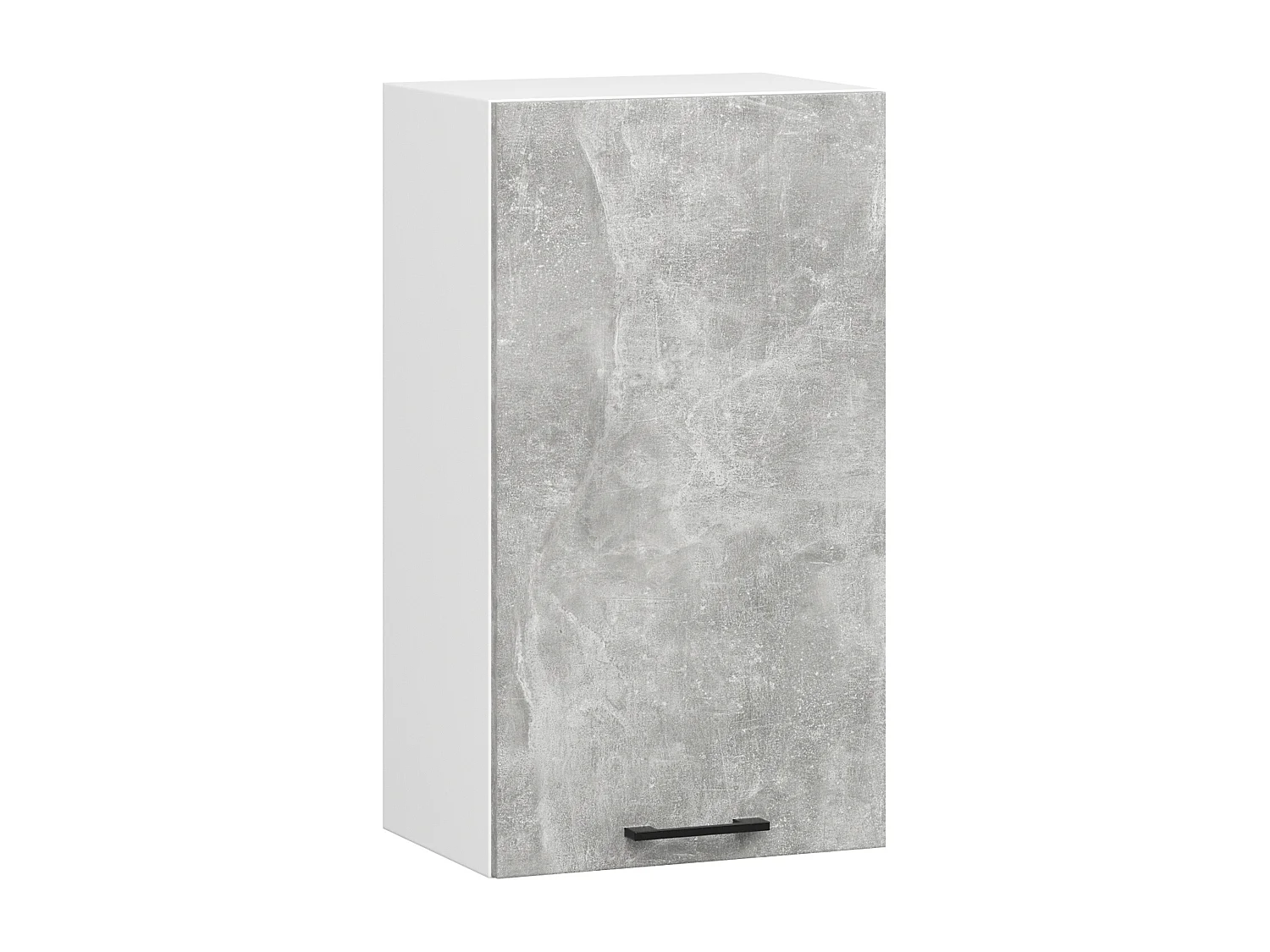 Meuble de cuisine haut AKORD W40 H720 Blanche, façade Gris 1 porte, 2 étagères 72x40x30 cm