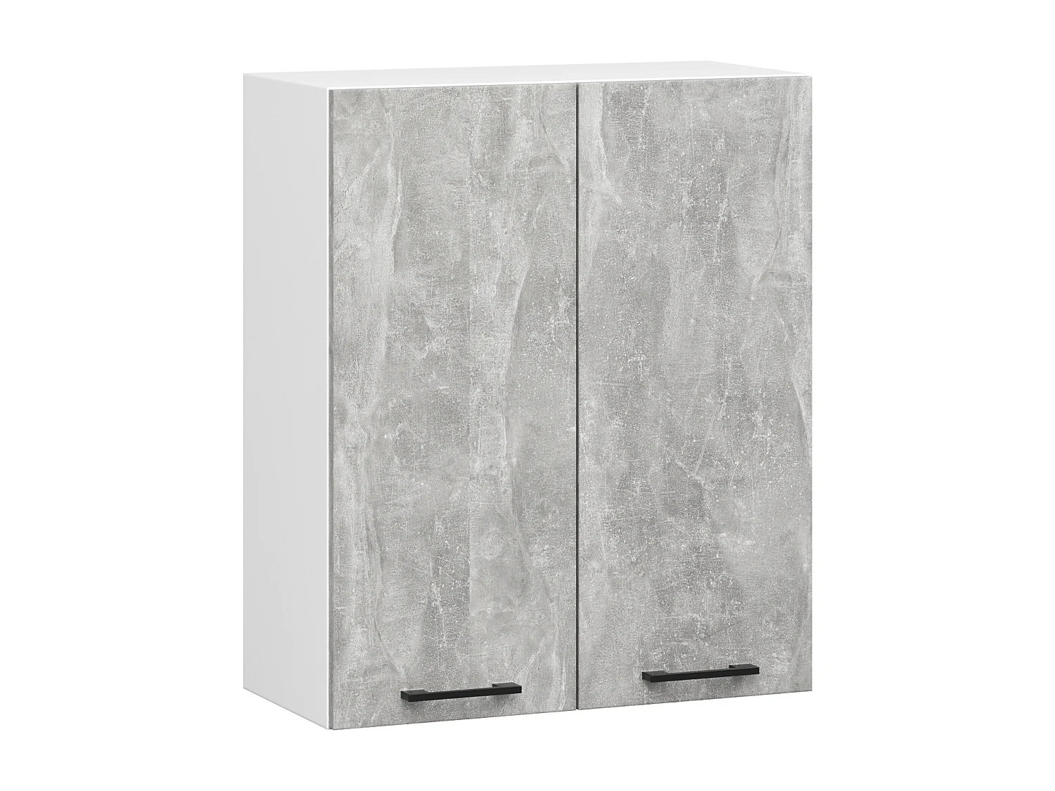Armario colgante de cocina alto AKORD OLIWIA Blanco 60 cm 2 puertas frente en color Gris hormigón 60x30x72 cm