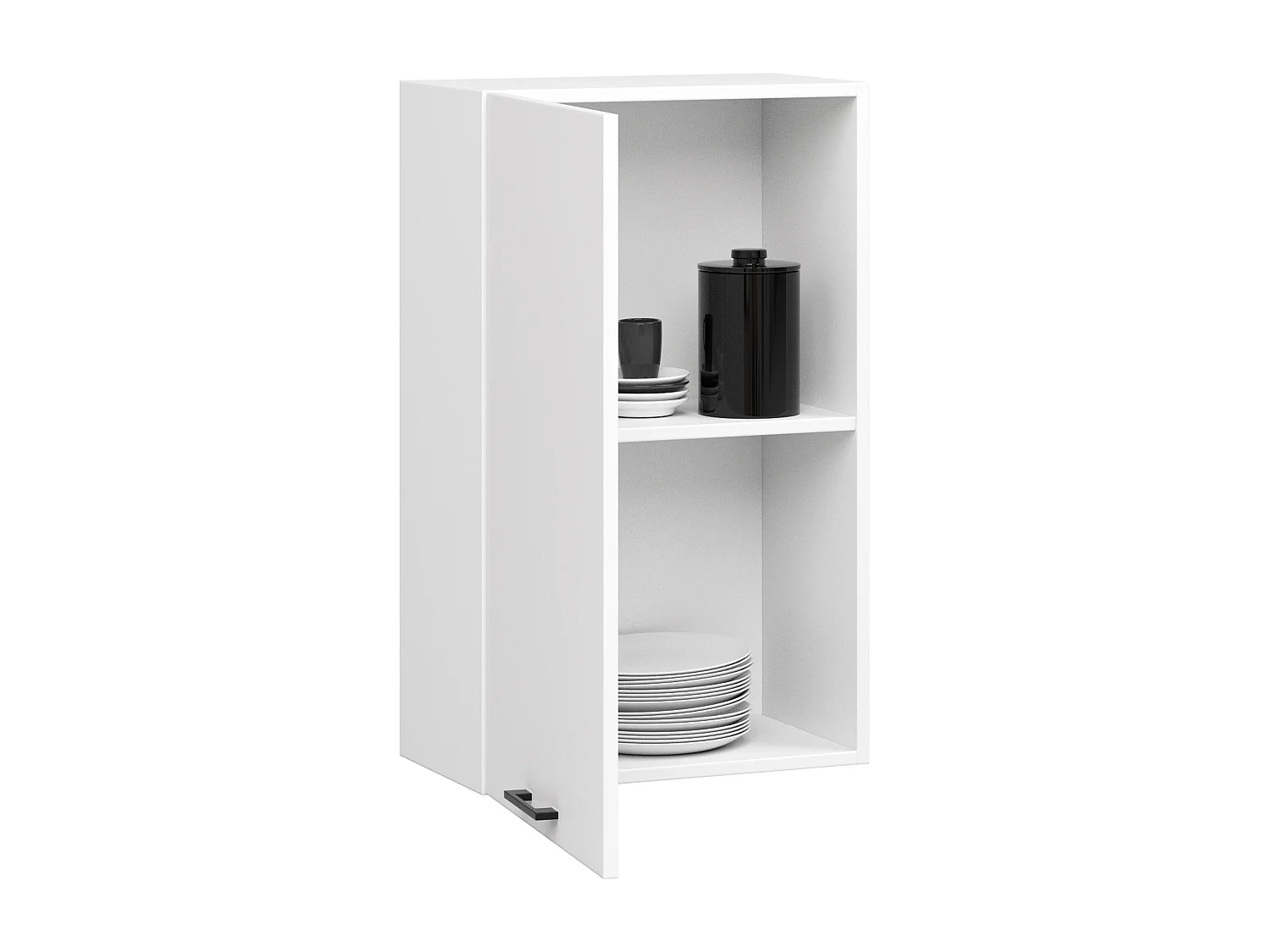 Meuble de cuisine haut AKORD W50 H720 Blanche 1 porte, 2 étagères 72x50x30 cm