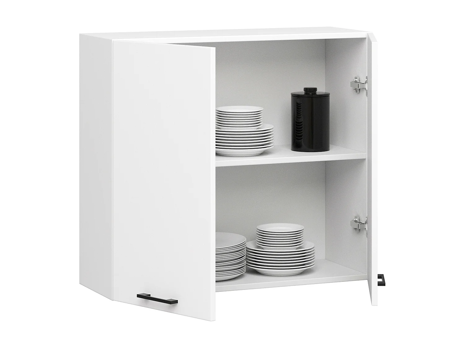 Oliwia Hangende Kast 80x72cm - 2 Deuren, Biały Mat, Eenvoudig Zelfmontage, Modern Design, Hoogwaardige Laminaatplaat voor Keukenorganisatie