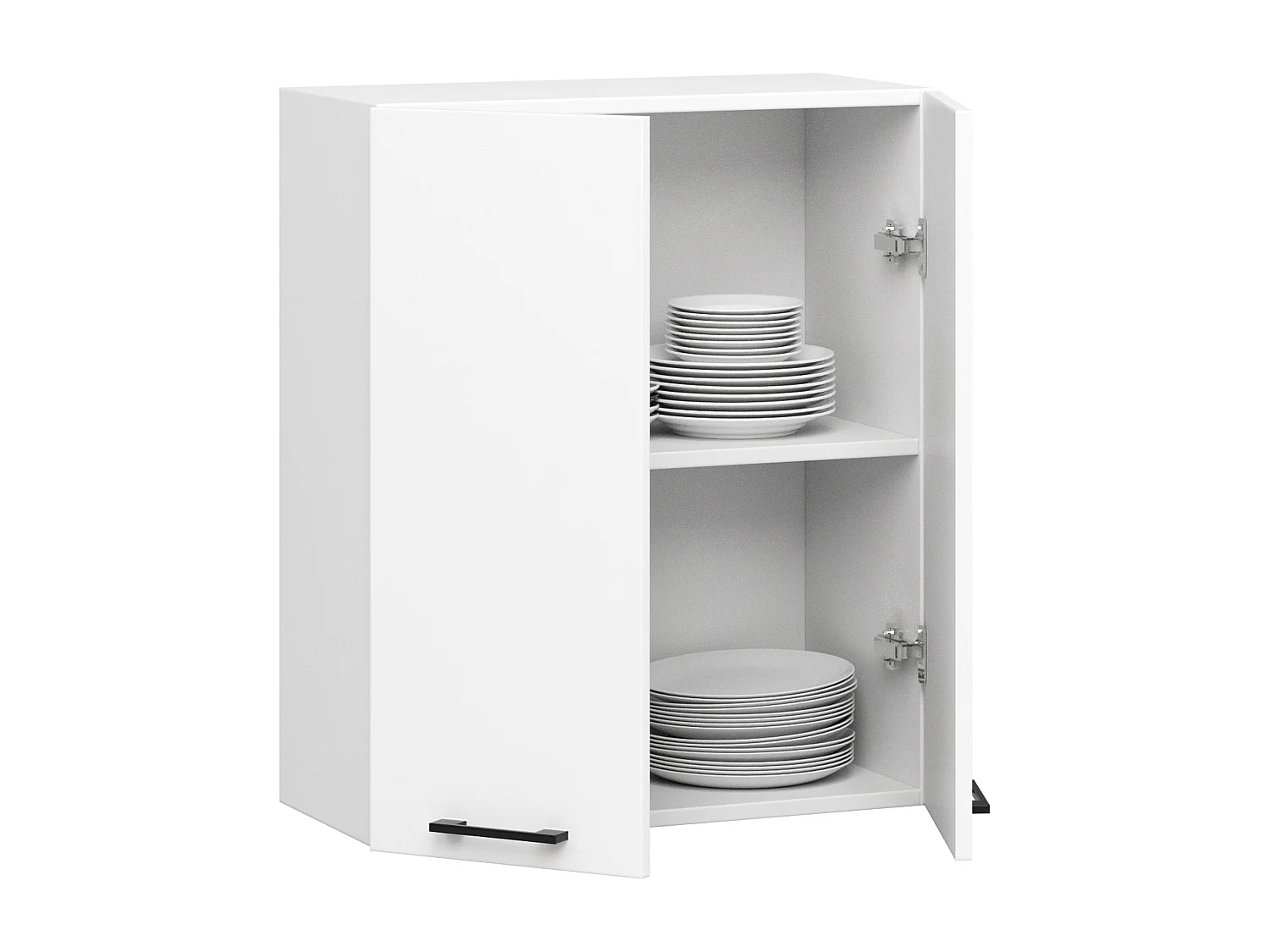 Keukenkast modulaire OLIWIA W60 H720 met 2 Deuren / Hangkast / Bovenkast / AKORD Furniture Factory / Wit / 60 x 72 x 30 cm