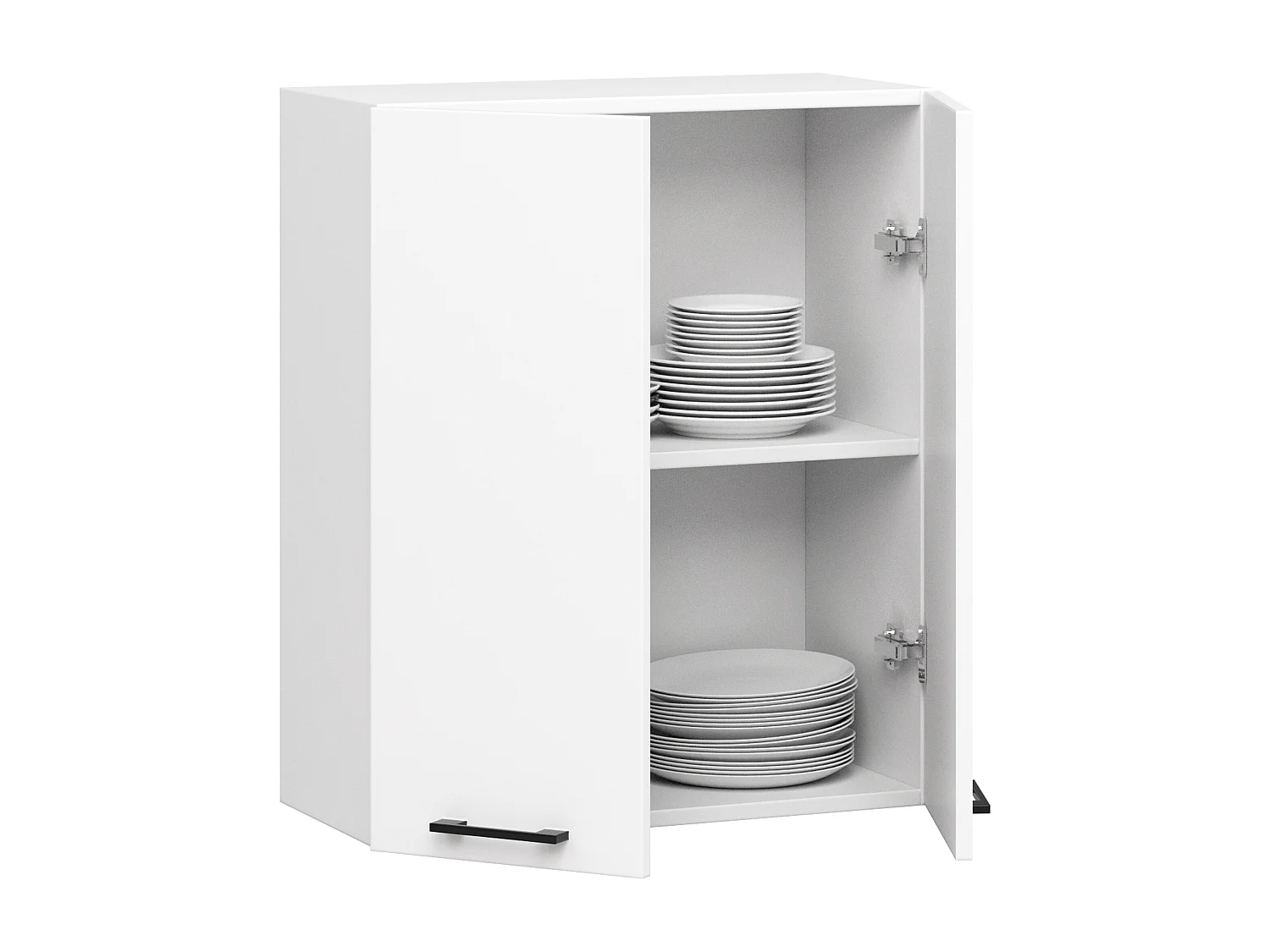 Keukenkast modulaire OLIWIA W60 H720 met 2 Deuren / Hangkast / Bovenkast / AKORD Furniture Factory / Wit / 60 x 72 x 30 cm