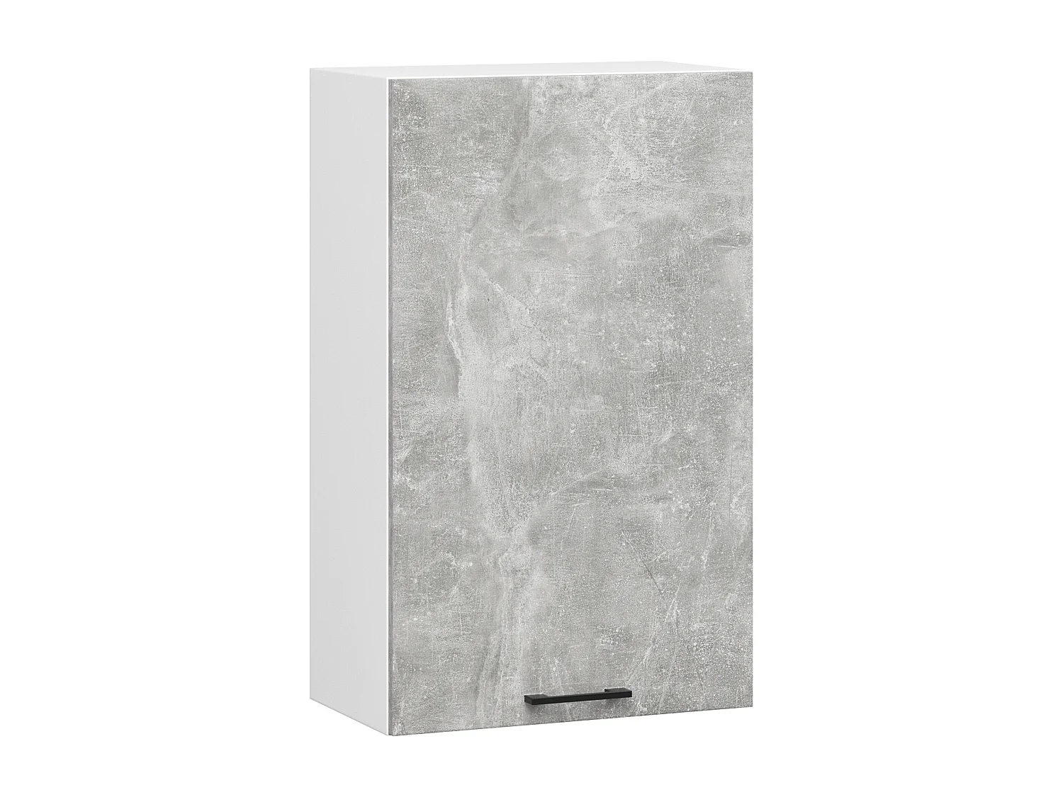 Meuble de cuisine haut AKORD W50 H720 Blanche, façade Gris 1 porte, 2 étagères 72x50x30 cm