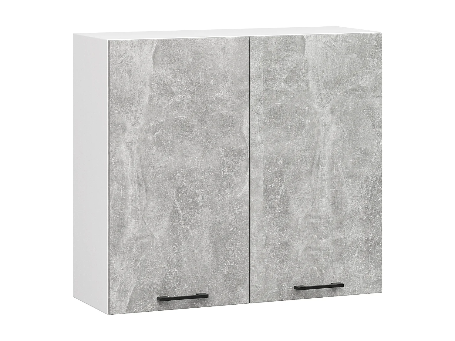 Meuble de cuisine haut AKORD W80 H720 Blanche, façade Gris 2 portes, 2 étagères 72x80x30 cm