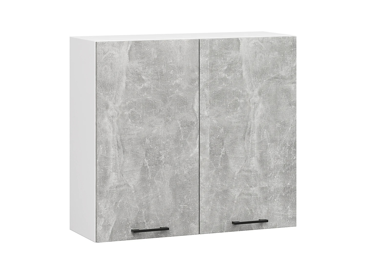 Mobile da cucina pensile sistema AKORD OLIWIA 80 cm H720 Bianco inserto frontale Cemento Grigio Cemento 2 ante 80x30x72 cm