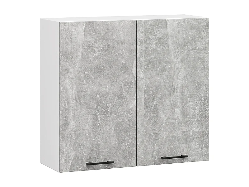 Hängeschrank Küchenschrank AKORD OLIWIA W 80 cm H720 Weiß, Steingrau 2 Türen, 2 Regalböden 80x72x30 cm