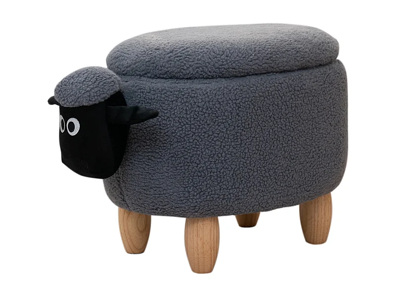 Tabouret animal mouton gris
