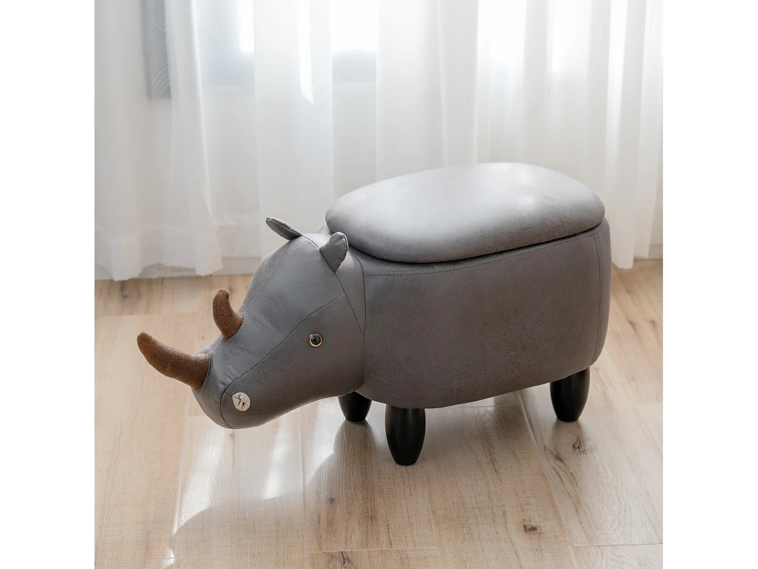 Tabouret animal rhinocéros