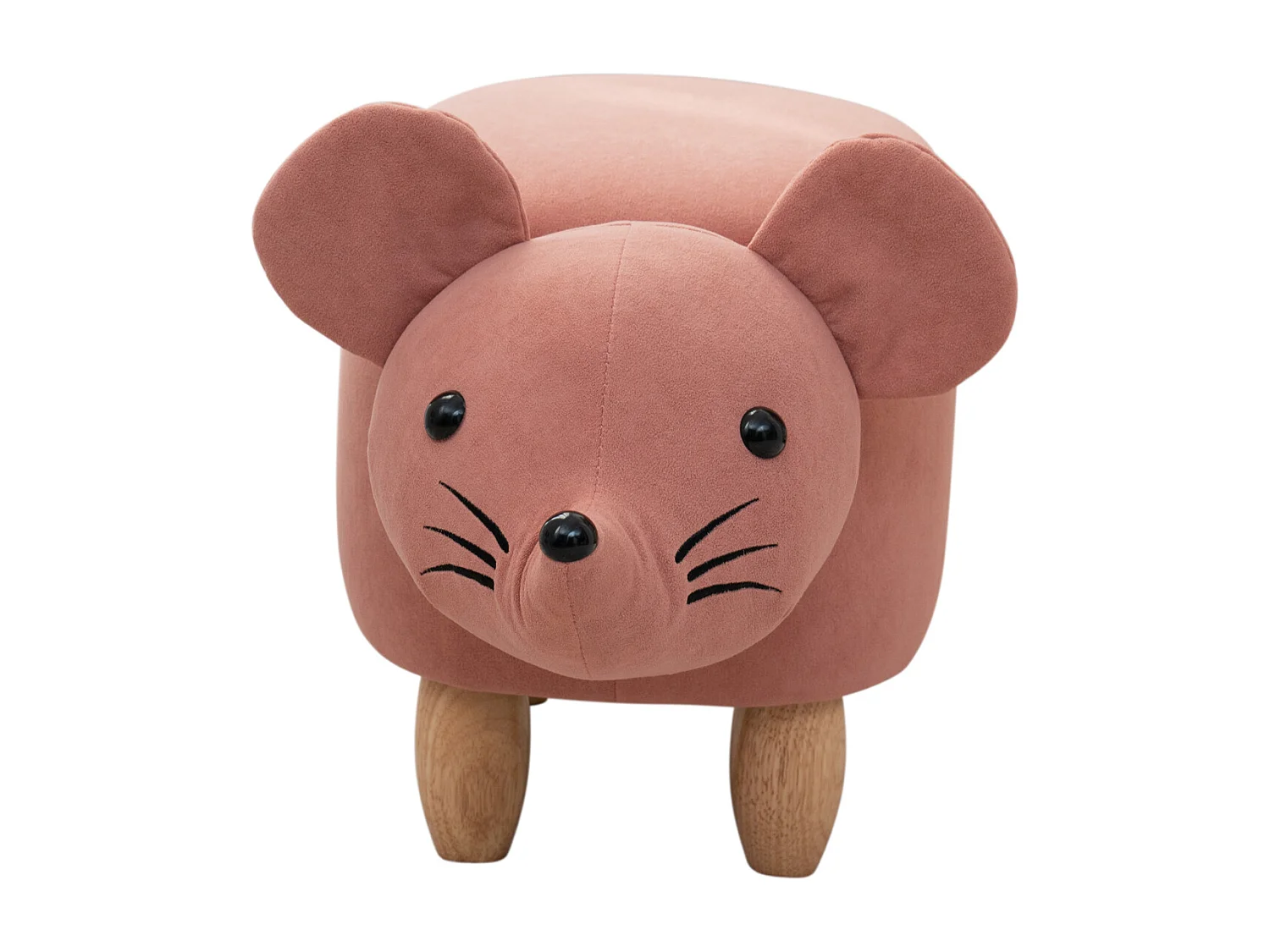 Tabouret animal souris rose