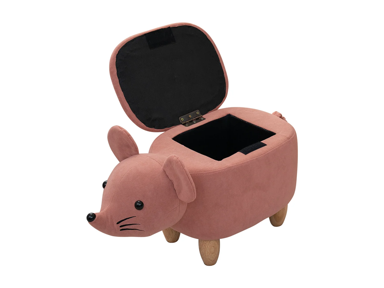 Tabouret animal souris rose