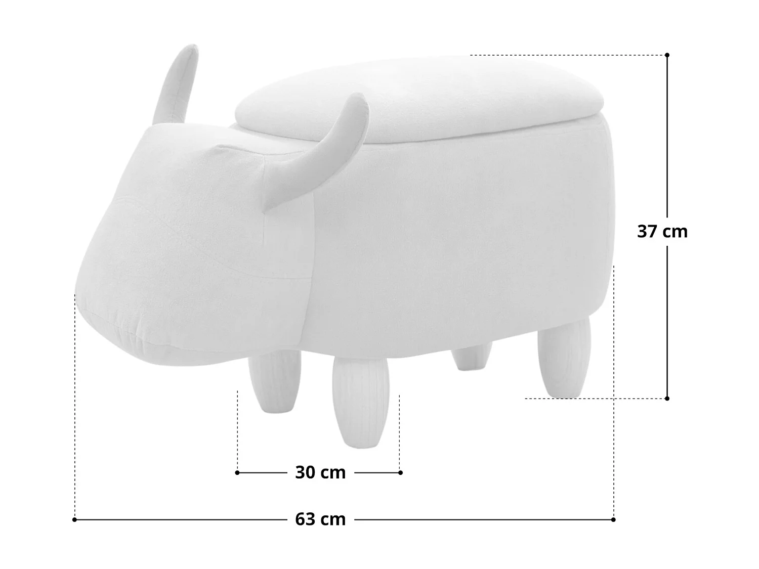 Tabouret animal taureau