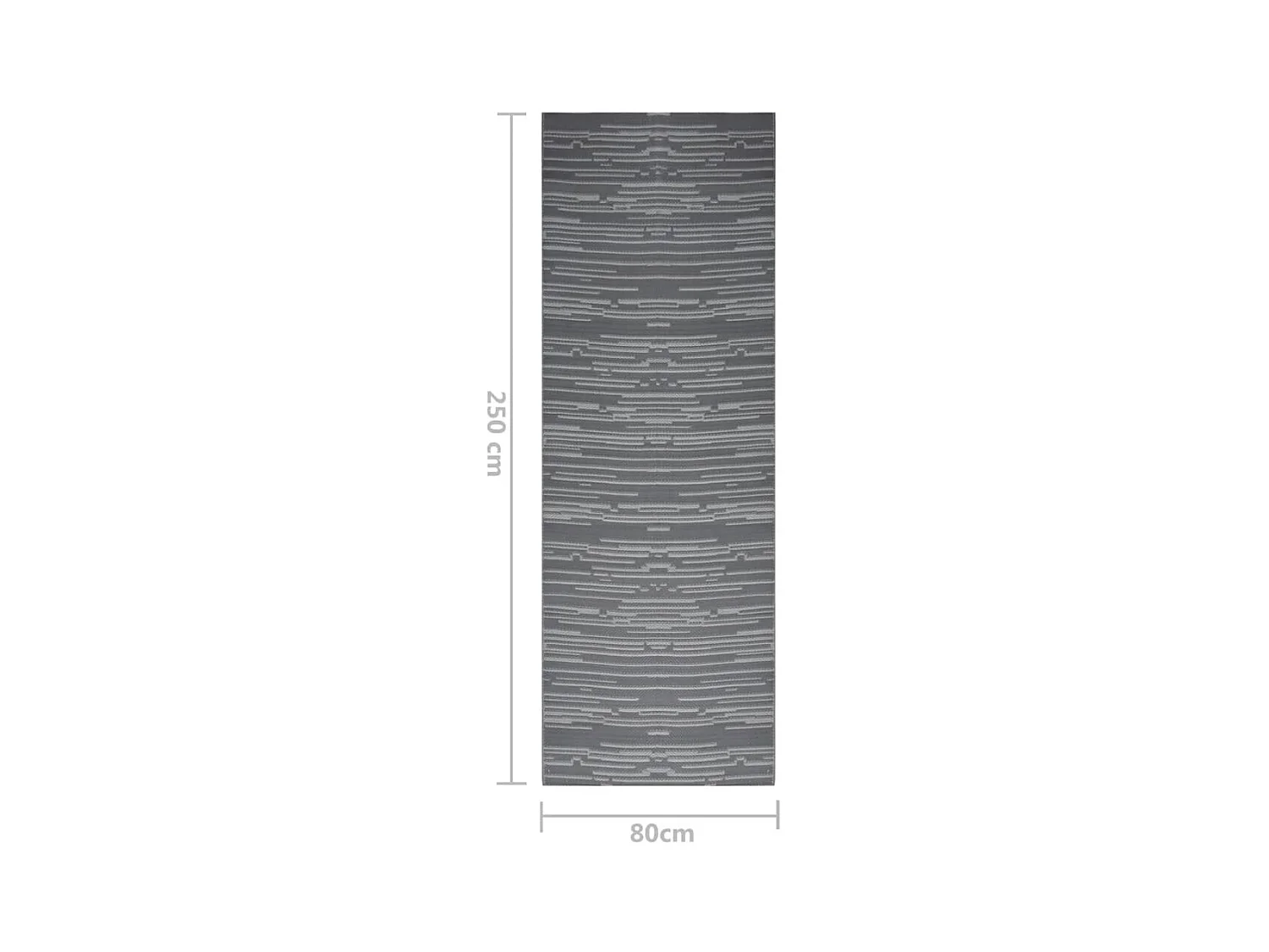 Seran  Tapis d'extérieur ARAKIL anthracite 80 x 250 cm PP